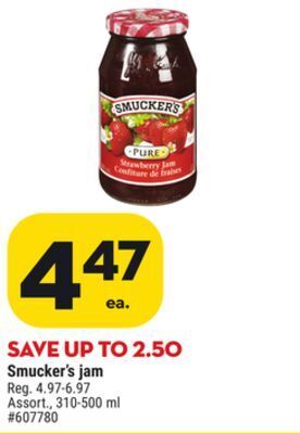 Giant Tiger Smucker's jam offer