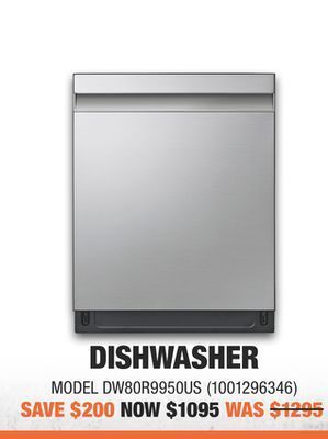 Home Depot Samsung dishwasher offer