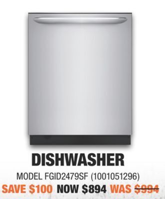 Home Depot Frigidaire dishwasher offer