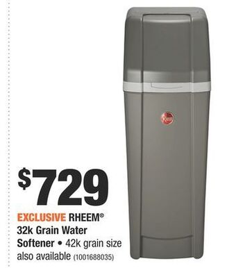 Home Depot Rheem® 32k grain water softener offer