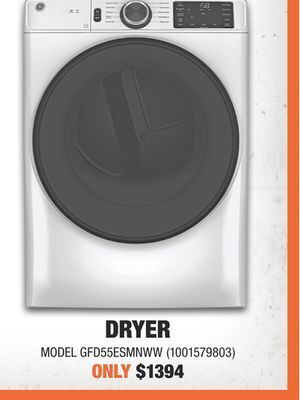 Home Depot Ge dryer offer