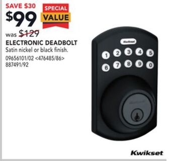RONA Kwikset electronic deadbolt offer