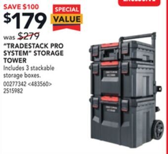 RONA Craftsman "tradestack pro system" storage tower offer