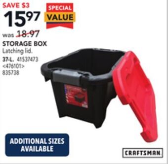 RONA Craftsman storage box offer