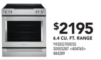 RONA Kitchenaid 6.4 cu. ft. range offer