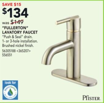 RONA Pfister "fullerton" lavatory faucet offer