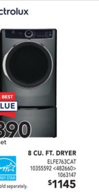RONA Electrolux 8 cu. ft. dryer offer