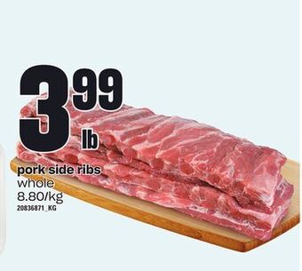 Zehrs Markets Pork side ribs offer