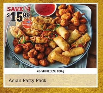 M & M Food Market Asian party pack offer