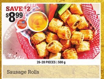 M & M Food Market Sausage rolls offer