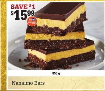 M & M Food Market Nanaimo bars offer