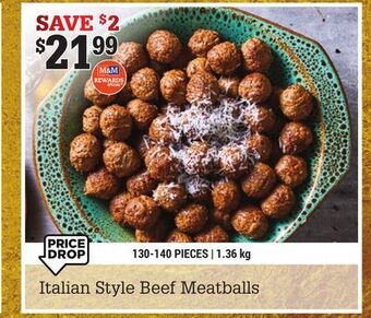 M & M Food Market Italian style beef meatballs offer