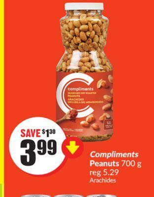 FreshCo Compliments peanuts 700 g offer