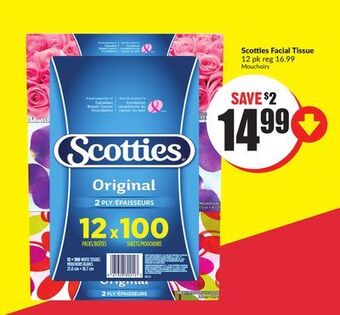 FreshCo Scotties facial tissue 12 pk offer