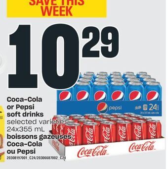 Valu-mart Boissons gazeuses coca-cola ou pepsi, 24x355 ml offer