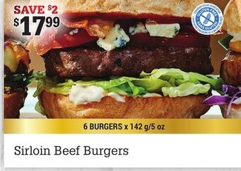 M & M Food Market Sirloin beef burgers offer