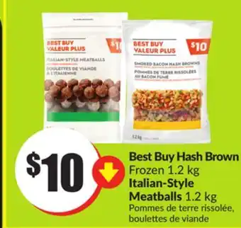 FreshCo Best buy hash brown frozen 1.2 kg italian style meatballs 1.2 kg offer