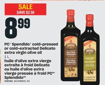 Valu-mart Huile d'olive extra vierge extraite à froid delicato ou huile d'olive extra vierge pressée à froid pc splendido, 1 l offer