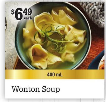 M & M Food Market Wonton soup offer