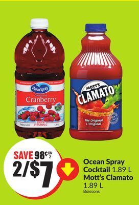 FreshCo Ocean spray cocktail 1.89 l offer