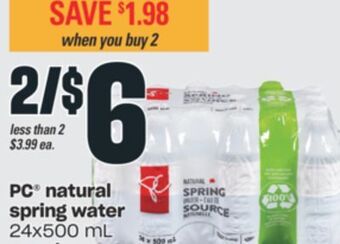 Valu-mart Eau de source naturelle pc, 24x500 ml offer