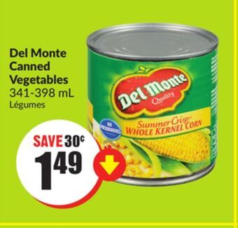 FreshCo Del monte canned vegetables 341-398 ml offer