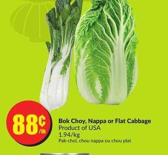 FreshCo Bok choy, nappa or flat cabbage product of usa 1.94/kg offer