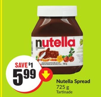 FreshCo Nutella spread 725 g offer
