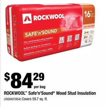 Home Depot Rockwool safe'n'sound wood stud insulation offer