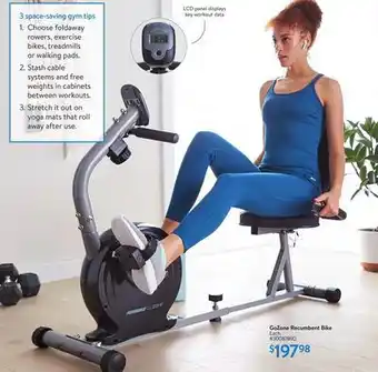 Walmart Gozone recumbent bike offer