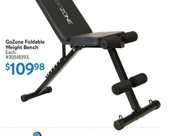 Walmart Gozone foldable weight bench offer