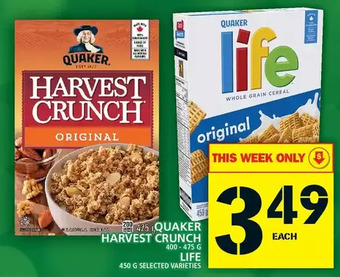 Food Basics Quaker harvest crunch offer