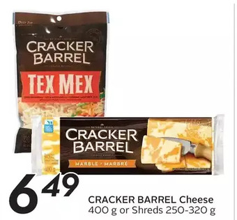 Sobeys Cracker barrel cheese or shreds offer