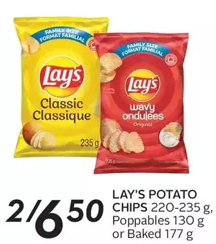 Sobeys Lay's potato chips, poppables or baked offer