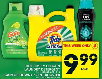 Food Basics Tide simply or gain laundry detergent offer