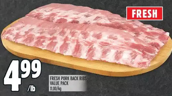 Metro Fresh pork back ribs offer