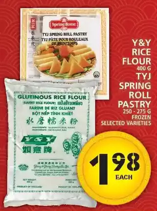 Food Basics Y&y rice flour | tyj spring roll pastry offer