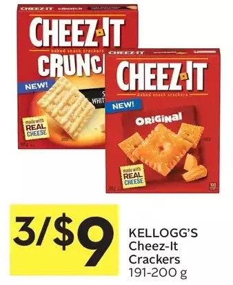 Foodland Kellogg's cheez-it crackers offer