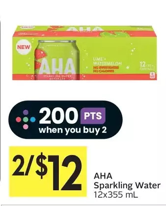 Foodland Aha sparkling water offer
