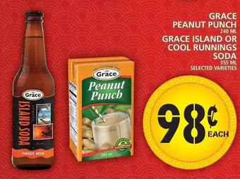 Food Basics Grace peanut punch, grace island or cool runnings soda offer