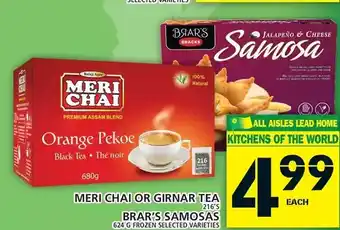 Food Basics Meri chai or girnar tea | brar's samosas offer