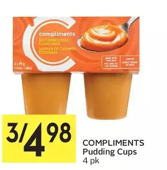 Foodland Compliments pudding cups offer