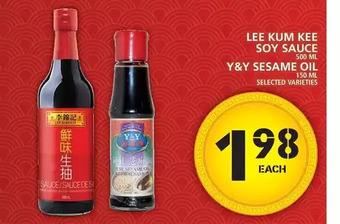 Food Basics Lee kum kee soy sauce | y&y sesame oil offer