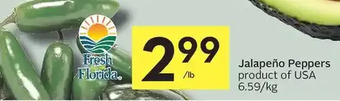 Foodland Jalapeño peppers offer