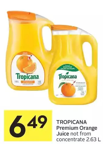 Foodland Tropicana premium orange juice offer
