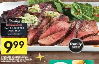 Foodland Sterling silver striploin grilling steaks offer