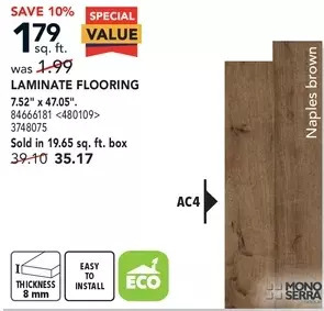 Lowe's Mono serra laminate flooring offer