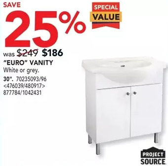 Lowe's Project source "euro" vanity offer
