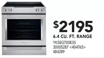 Lowe's Whirlpool 6.4 cu. ft. range offer