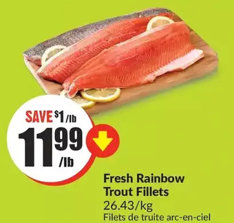 FreshCo Fresh rainbow trout fillets offer